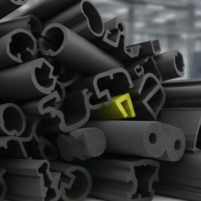 Black nitrile rubber sheet in a roll