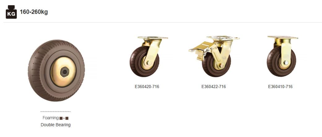Foam Caster: Foaming wheels, 160-260kg
