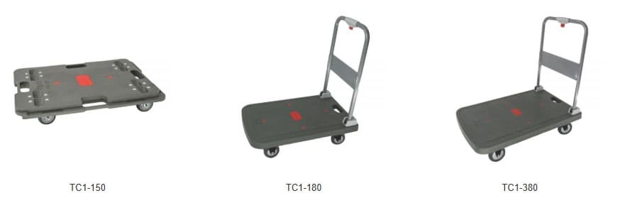 Platform Trolley: catalogue image with product codes